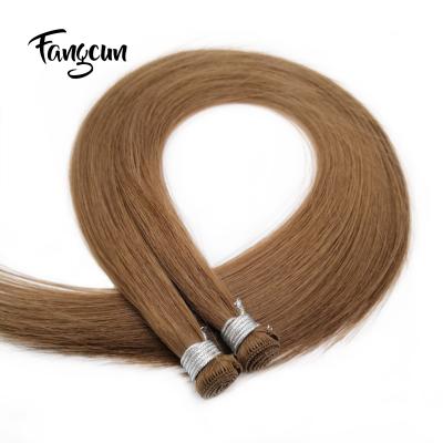 China Silky Straight Wave European Handtied Cuticle Hair Extension Hand Tied Weft for sale