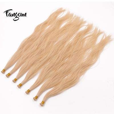 China Natural Brazilian Wave 20Inch Hand Tied Cuticle Hair Honey Blonde Wavy Hair Extensions Weft Hair for sale