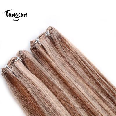 China Silky Straight Wave Double Ombre Remi Sewing Machines Lace Hair Weft Pulled Weft for sale