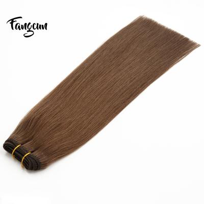 China Silky Straight Wave 100 Indian Human Hair Weaves 5# 22inch Silky Straight Brown Hair Weft Machine for sale