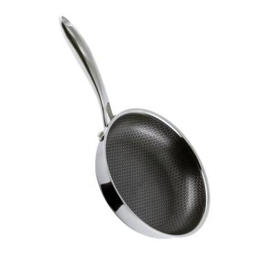 China 28Cm Frying Pan Series Chinese Wholesale Non Stick Stainless Steel Viable Single Side Pan for sale