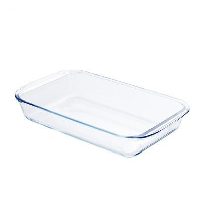 China Sustainable Bakeware High Quality Pyrex Rectangular Clear Glass Bowl For Microwave Oven for sale