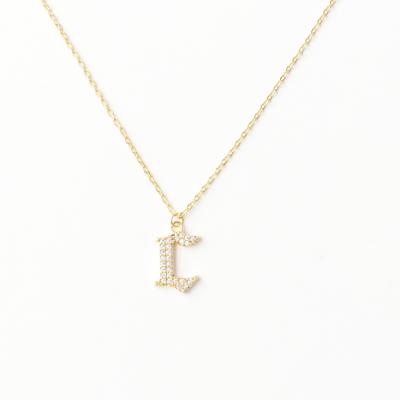 China Hot Selling 2022 Fashion Mens Trendy Initial Jewelry Pendant Gold Plated 14k Bling Letter Necklaces With Initial for sale