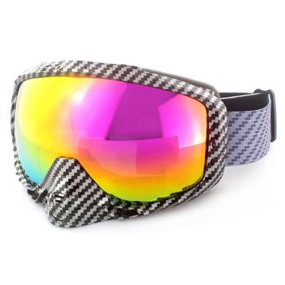 China Custom Ski Goggles Ski Goggles Logo Air Vent Foam Polarized Snow Uv400 Panel Photochromic Goggles With Nose Guard for sale