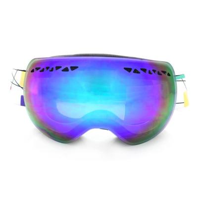 China Soft Ski Skating Goggles Anti Ski Goggles Anti Fog UV Snowboarding Eyewear TPU Double Lenses PC Snow Kids for sale