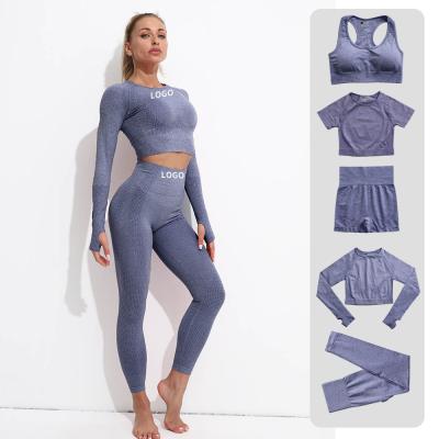 China Breathable Customized Seamless GYM Yoga Set For Ladies for sale