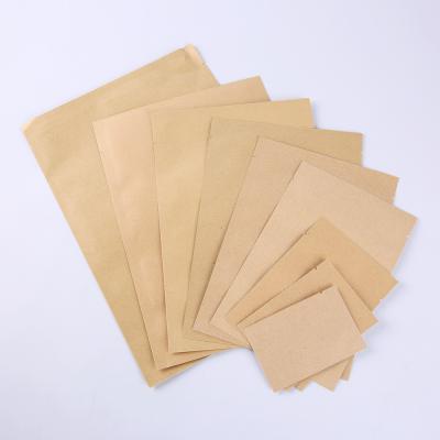 China Biodegradable Kraft Paper 3 Sides Sealing Bag for sale