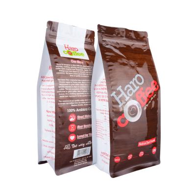 China Eco Friendly Wholesale Gusset Bottom Pouches (Recyclable/Biodegradable) Coffee Beans Packaging Food Grade Bags With Valve for sale