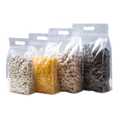 China 8 Recyclable Vertical Clear Sides Sealing Bags With Handle for sale