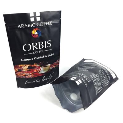 China Recyclable Packaging Pouches Recyclable Coffee Rack Customized Packaging Tea With Black And Valve Design for sale