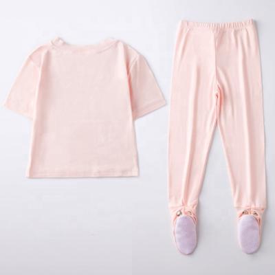 China Polyester High Quality Customized Color Wholesale Pajamas Set Kid Pajamas With Booties for sale