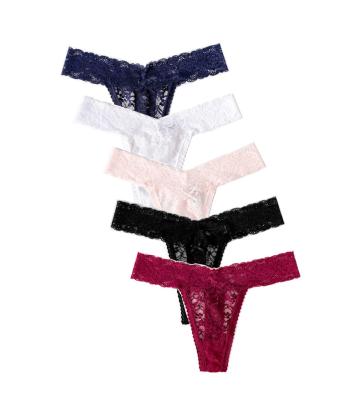 China Breathable New Design Classic Lace Thong Cut And Sew Underwear Women Female Underwear for sale