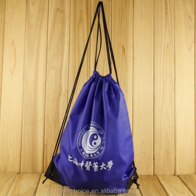 China Eco-Friendly/Reusable Use-And-Polyester/Bath Gym Bag Gift Sling Holder Drawstring Sling Backpack Material Bag for sale