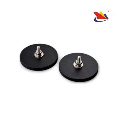 China Industrial Rubber Covered Magnet D66 NdFeB Magnetic Holding With Male Wire for sale