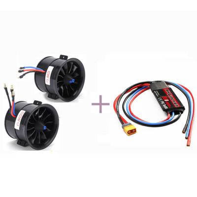 China Model CCW EDF 70mmPro CW 12 Blades Ducted Blower Power-Fun Airplane CW with Brushless Motor 2800KV/4S and RC ESC 80A Balanced for RC Jet Airplane for sale