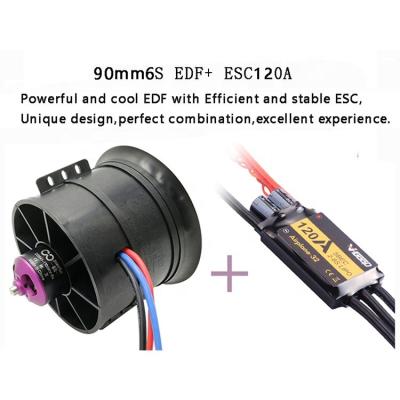 China Ducted Blower Model Airplane Power-Fun EDF90mm 12 Blades with 6S 8S Motor and ESC120A for RC Airplane rc accessories for sale