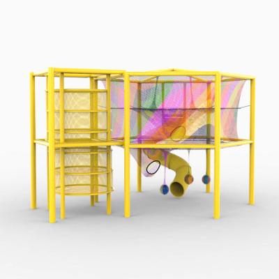 China Soft Polyester Playground Rainbow Climbing Net For Kids Indoor Playground for sale