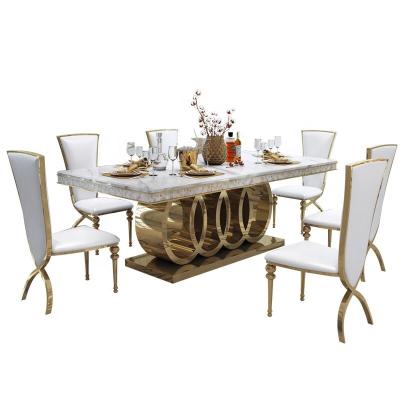 China Storage Pattern High Quality Marble Dining Table Chair Set 6 Chairs 8 Chairs Living Room Furniture Set for sale