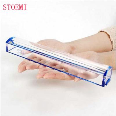 China STOEMI 7514B 5X 250mm Dome Bar Shaped Acrylic Magnifier / Frameless Magnifying Glass Magnifier With Reading Line And Straight Ruler for sale