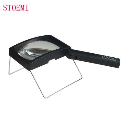 China STOEMI 7854 Foldable Rechargeable Square 3X LED Handheld Magnifier (Magnifier) ​​With Bracket for sale