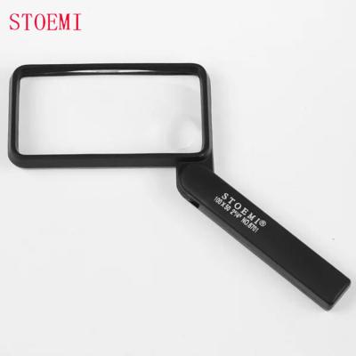 China STOEMI 6701 Folding Bifocal Handheld Rectangular Acrylic Plastic Magnifying Glass/Plastic Magnifier 110x50mm for sale