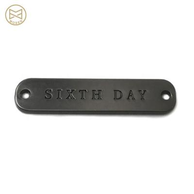 China High Quality Custom Metal Washable Logo Engraved Clothing Label Tag For Garment for sale