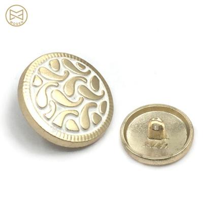 China Sustainable Hot Selling Zinc Alloy Color Enamel Round Metal Custom Button With Hole for sale