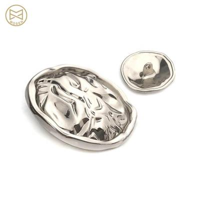 China Sustainable Luxury Sewing Buttons Zinc Alloy Custom Silver Leg Button For Shirt for sale