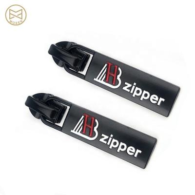 China Other Wholesale Designer Clothing Logo Enamel Zipper Handbag Zipper Sliders Pull for sale