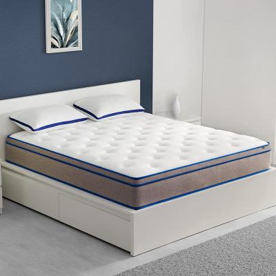 China Traditional Medium Pocket Traditional Five Star Tight Top Box Spring Hotel Corporate Latex Memory Foam Mattress for sale