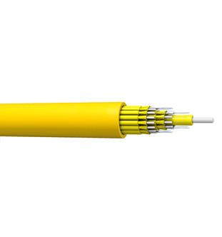 China Indoor use MTP/MPO fiber optic armored cable single sheath micro 2-core to 24-core for sale