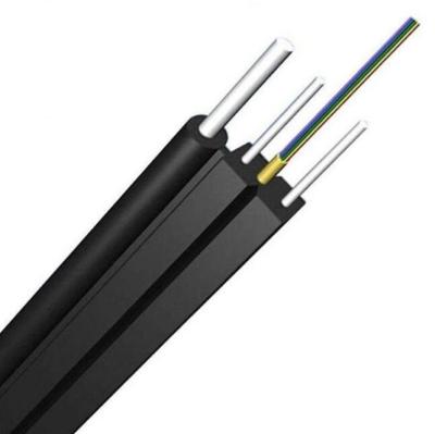 China FTTH Drop Cable 2 Core G657A2 Fiber 3 Steel Wire LSZH Jacket Fiber Optic Cable for sale