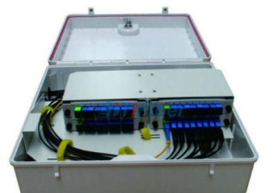 China Fabricación del color claro de la prenda impermeable de la caja de la terminación del cable de la caja de distribución de la fibra de Mountedoptical de la pared del divisor del PLC en venta