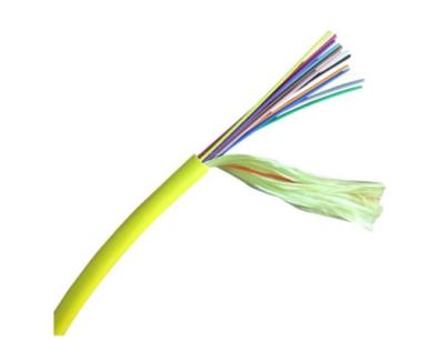 China Color amarillo cable de fribra óptica ignífugo de la distribución de la envoltura externa interior de LSZH o del PE en venta