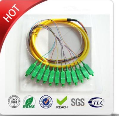 China Om3 12core Mini Breakout Cable 3m Zopf-G LC/PC in mehreren Betriebsarten gelber materieller Durchmesser 2.0mm PVCs zu verkaufen