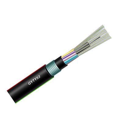 China 6 Core Outdoor Fiber Optic Cable Single Mode voor direct begraven met PE buitenmantel Te koop