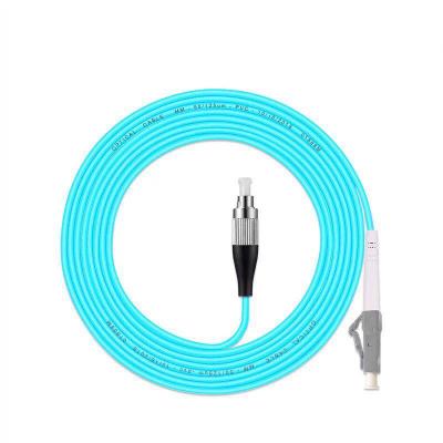 China 5PCS/Lot FC/UPC -LC/UPC OM3 Fiber Optic Patch Cord 10G 50/125 Fiber Cable Multimode Simplex Optical Jumper for sale