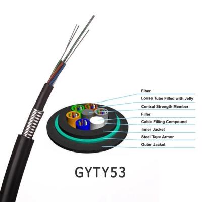 China GYTY53 Communication Large Core Structure Fiber Optic Armoured Cable for sale