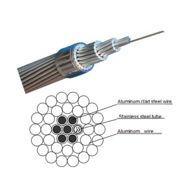 China 60 Core OPGW Optical Ground Wire Outdoor Aerial Fiber Optic Cable double layer stranded OPGW for sale