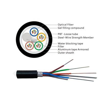 중국 Single Mode 2 Core Loose Tube Stranded GYTA Outdoor Aerial Fiber Optic Cable 판매용