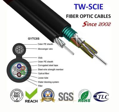 China OEM 8 12 24 Core FIG8 Self Supporting Aerial Figure 8 Fiber Optic Cable(GYTC8S) for sale