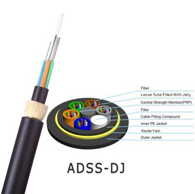 Cina Antenna del cavo in fibra ottica ADSS non metallica a 12 centri autoportante per telecomunicazioni elettriche in vendita