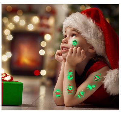 China Quality Temporary Temporary Sticker Christmas Luminous Sleeve Tattoo Lasting On Skin Hand Tattoo Stickers for sale