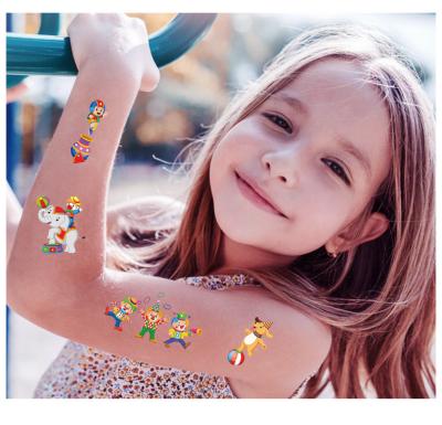 China New Style Children Cartoon Temporary Waterproof Circus Children Temporary Tattoo Stickers for sale