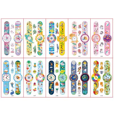 China Temporary Watch 10pcs/set Waterproof Cute Cartoon Design Kids Temporary Tattoo Sticker for sale