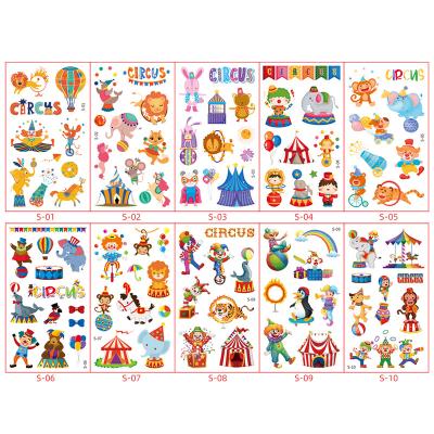 China Wholesale Temporary Kids Body Tattoos Circus Temporary Tattoo Stickers For Kids Boys And Girls for sale