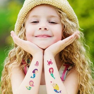 China Cute Mermaid Temporary Stickers Semi-permanent Temporary Tattoo Stickers For Child for sale