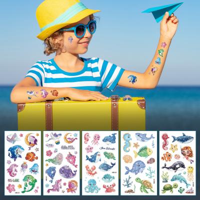 China Wholesale Custom Temporary Ocean Temporary Stickers Body Tattoo Sticker Permanent Tatoo Sticker For Child for sale