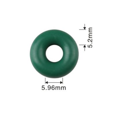 China Fuel Injection System Fuel Injector Repair Kits O Rings FKM NBR Rubber O Rings 5.96x5.2mm Green for sale