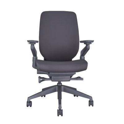 China Wholesale PU Adjustable Middle Soft Back Adjustable Swivel Modern (Height) Office Chair for sale